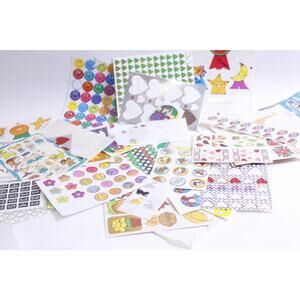 90s Holidays Sticker Sheets, Used, Christmas, Valentine's Day, Congratulations